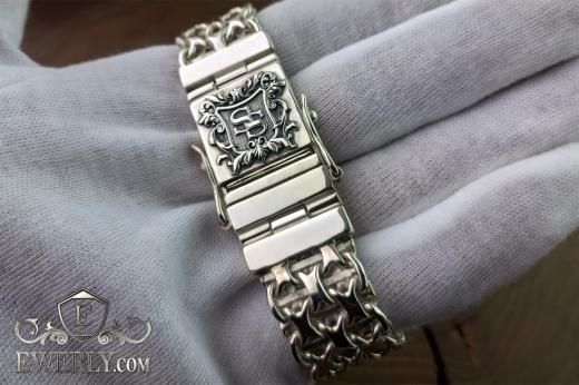 Мужской браслет - Двойной Фараон с пластинами, фото